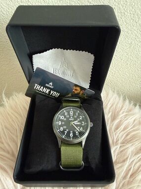 New Ironway military grade watch. Day date indicator nylon strap water resistant